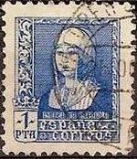 ESPAÑA 1938 860 Sello Isabel la católica 1pta. Usado
