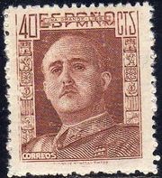 ESPAÑA 1942 953 Sello Nuevo General Franco