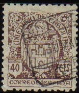 ESPAÑA 1944 975 Sello Milenario de Castilla Armadura Escudo Castilla Usado