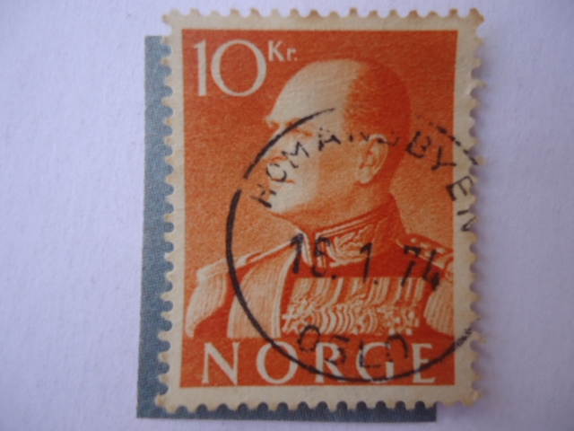 King Olaf V de Noruega 1903-1991.