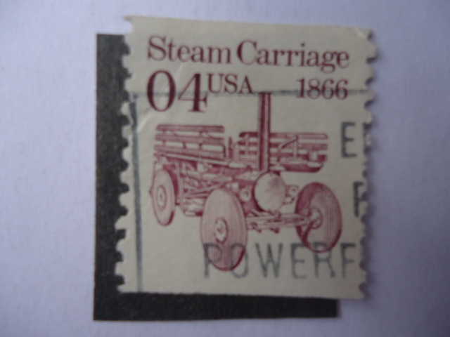 Carro de Vapor 1866- Steam Carriage Usa 1866s.