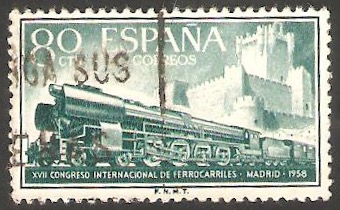 1234 - Locomotora 242-F, y Castillo de la Mota