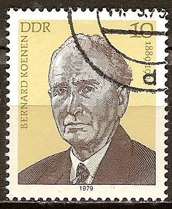 Las personalidades socialistas Bernard Koenen (1889-1964), político-DDR.