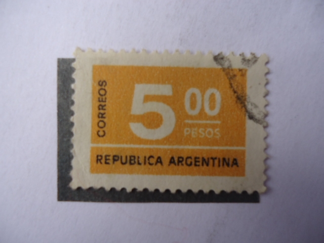 Cifras-Cinco Pesos-República Argentina.