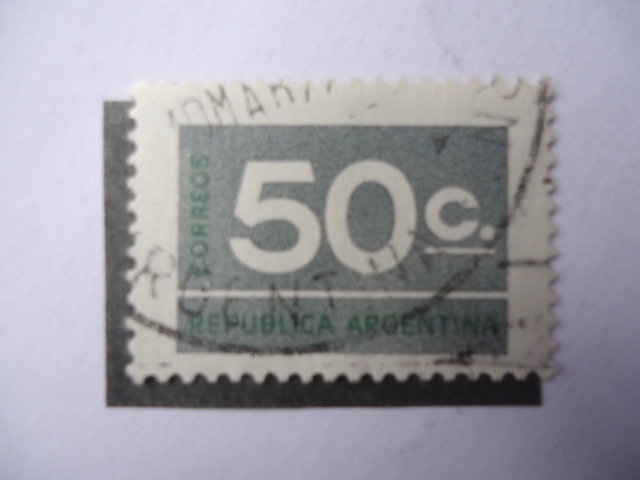 Cifras-Cincuenta Centavos-República Argentina.