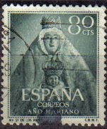 ESPAÑA 1954 1138 Sello Año Mariano Ntra. Sra. de los Reyes Sevilla Usado