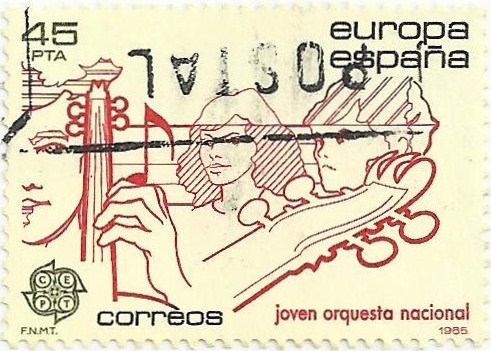 SERIE EUROPA-CEPT. AÑO EUROPEO DE LA MUSICA. JOVEN ORQUESTA NACIONAL. EDIFIL 2789