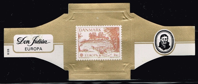 Sello de Dinamarca en vitola de puros