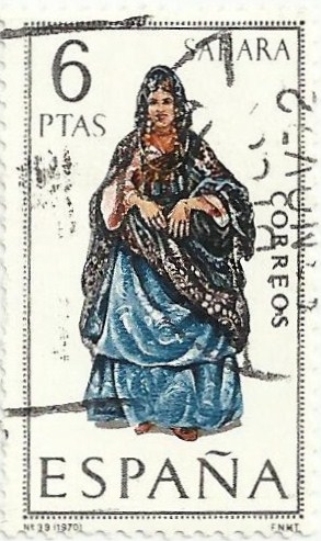 TRAJES TÍPICOS ESPAÑOLES. GRUPO IV. Nº 39 SÁHARA. EDIFIL 1951