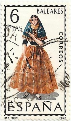 TRAJES TÍPICOS ESPAÑOLES. GRUPO I. Nº 7. ILLES BALEARS. EDIFIL 1773