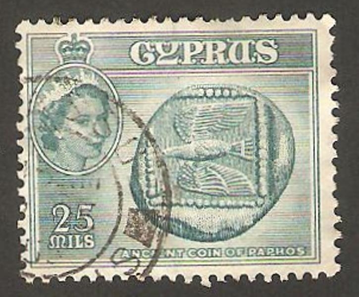 162 - Elizabeth II y moneda antigua de Paphos