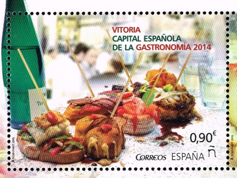 Edifil  4942 A  Gastronomía Española.  Vitoria 2014.