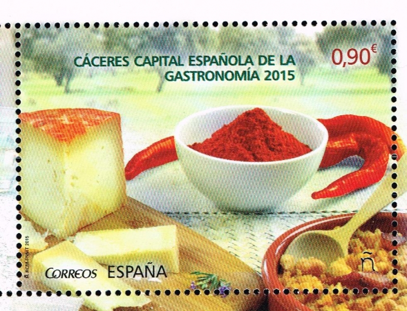 Edifil  4942 B  Gastronomía Española. Cáceres 2015.