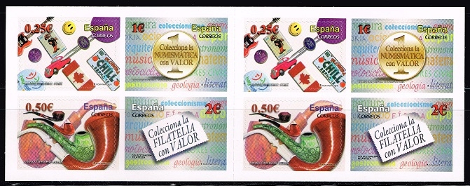 Edifil  4943-46 HB  Coleccionismo.  Pins. Carné de 8 sellos.