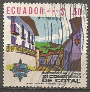 AÑO  DEL  TURISMO  DE  ECUADOR.  CALLE  COLONIAL  EN  QUITO.