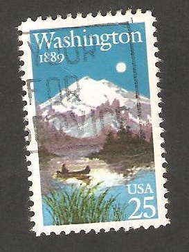 1853 - Centº del Estado de Washington, Monte Rainier y lago Mirror