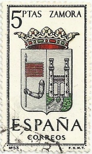 ESCUDOS DE CAPITAL DE PROVINCIA. GRUPO V. Nº 53. ZAMORA. EDIFIL 1700