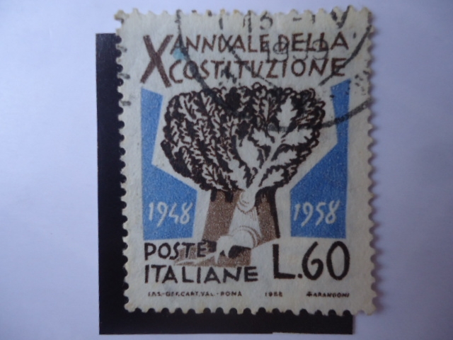 X Annuale della Constituzione 1948-1958 - Árbol de Roble.