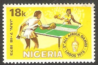 279 - Juegos deportivos africanos, en Lagos, tenis de mesa