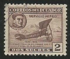 Conmemoración del primer vuelo postal en el Ecuador (678)