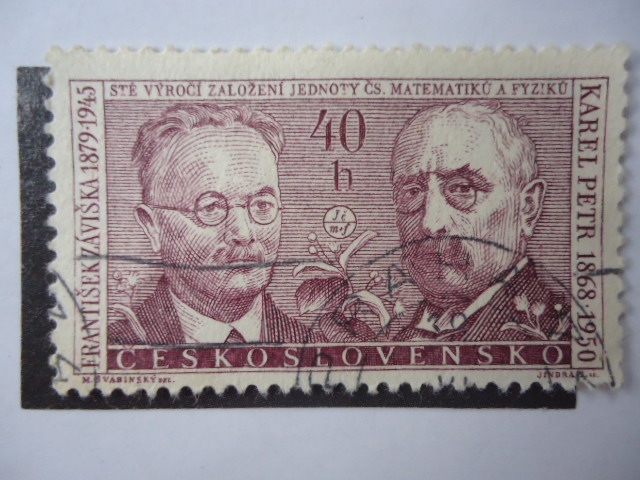 Centenario de la fundación de la Unidad CS. Las Matemáticas y la Física -Karel Petr y Frantisek Zavi