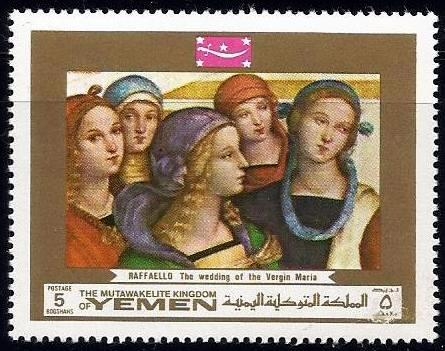 Virgins from the wake of Mary; by Raphael