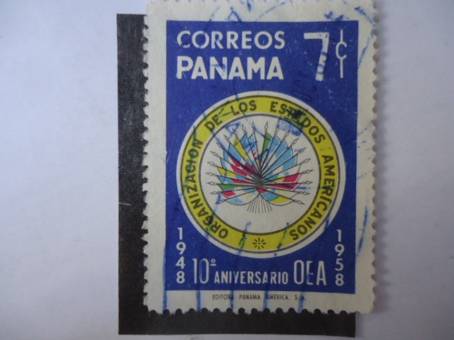 10º Aniversario OEA 1948-1958. Organización de los Estados Américanos.