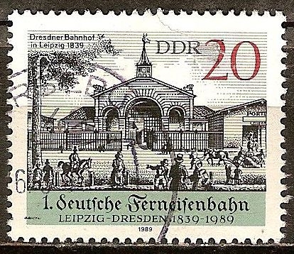 Ferroviaria remoto alemán, Leipzig-Dresden 1839-1989(DDR).