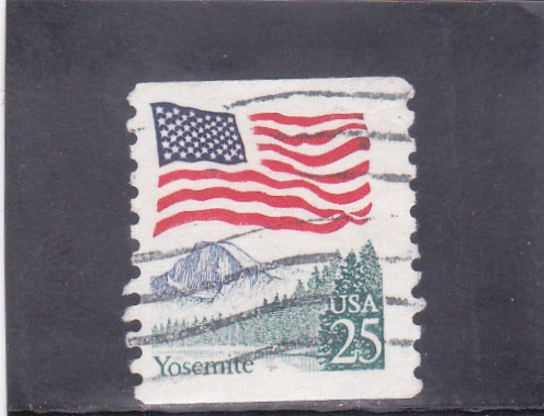 bandera estadounidense y Yosemite