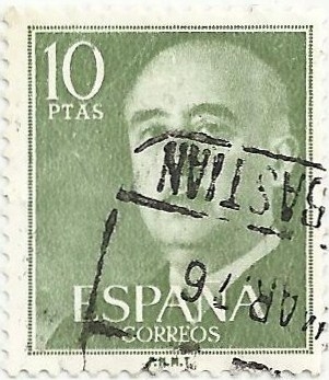 SERIE BÁSICA FRANCO. VALOR FACIAL 10 Pts. EDIFIL 1163