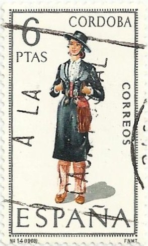 TRAJES TÍPICOS ESPAÑOLES. GRUPO II. Nº 14. CÓRDOBA. EDIFIL 1840