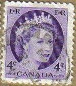 CANADA 1961 Scott 340 Sello Reina Isabel II Usado