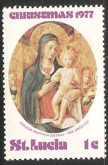 Pintura Religiosa La Virgen y el niño