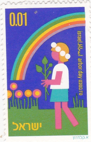ilustración de un niño y arco iris