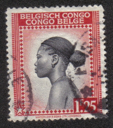 Mujer Batetela, Congo Belga