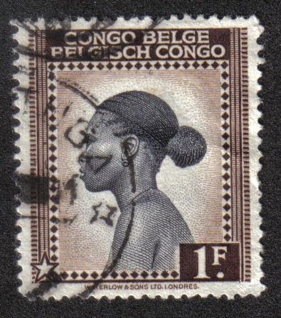 Mujer Batetela, Congo Belga