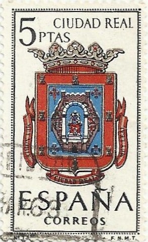 ESCUDOS DE CAPITAL DE PROVINCIA. GRUPO II. Nº 13. CIUDAD REAL. EDIFIL 1481