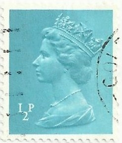 SERIE ISABEL II TIPO MACHIN. VALOR FACIAL 1/2 p. YVERT GB 605