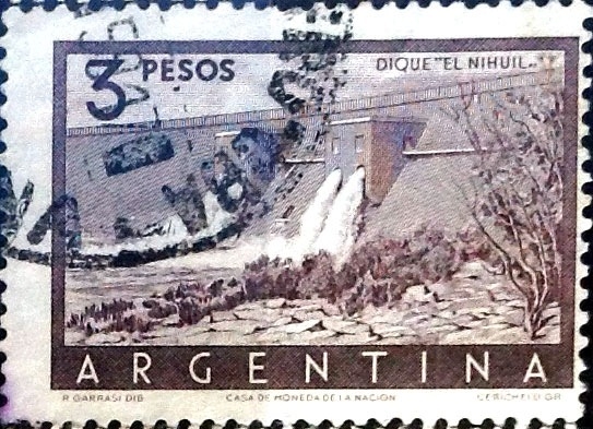 Intercambio 0,20 usd 3 pesos 1956