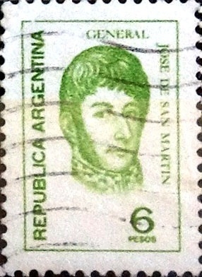 Intercambio 0,20 usd 6 pesos 1974