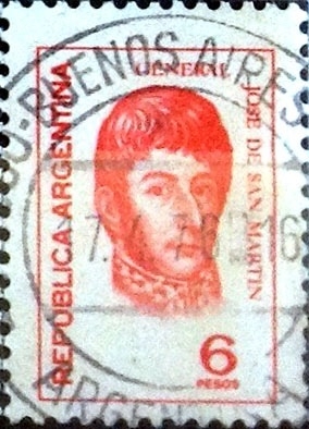 Intercambio 0,20 usd 6 pesos 1974