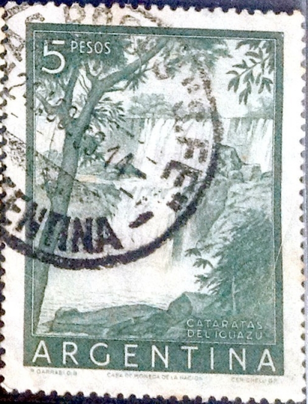 Intercambio 0,20 usd 5 pesos 1955