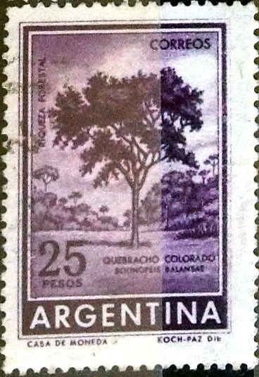 Intercambio 0,20 usd  25 pesos 1966