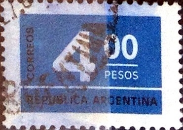 Intercambio 0,20 usd 4 pesos 1976