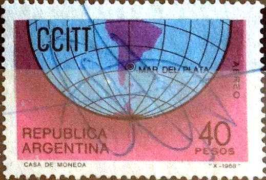 Intercambio nfb 0,25 usd 40 peso 1968