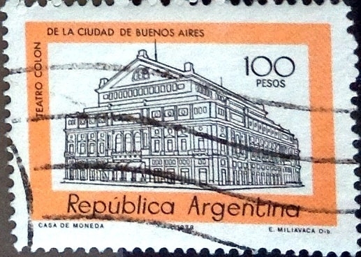 Intercambio 0,20 usd 100 peso 1977