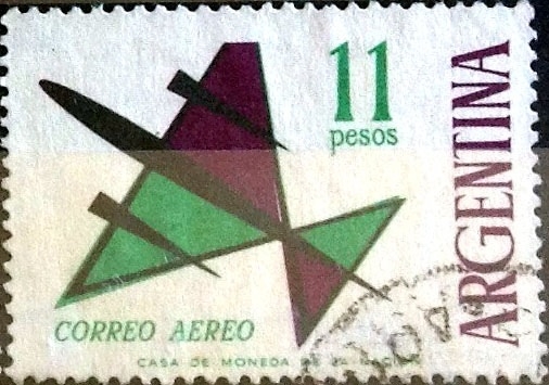 Intercambio 0,25 usd 11 pesos. 1963
