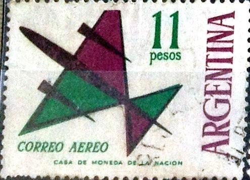 Intercambio 0,25 usd 11 pesos. 1963