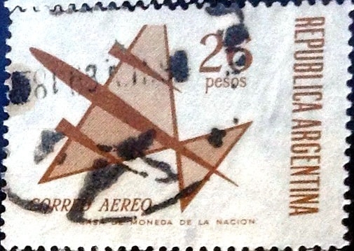Intercambio 0,20 usd 26 pesos. 1971