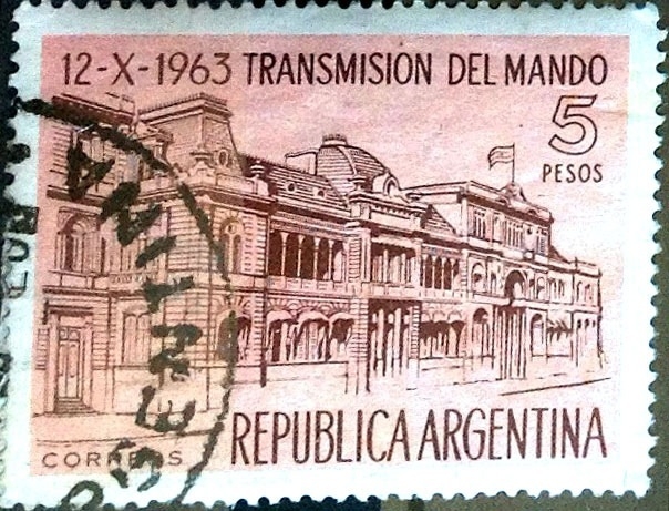 Intercambio 0,20 usd 5 pesos. 1963